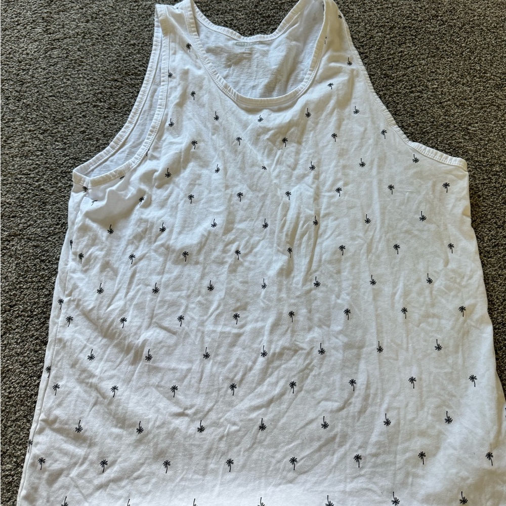 Old navy white palm trees tank top